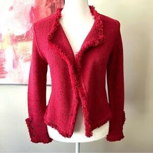 Nic & Zoe Red Flecked Fringe
Jacket Size PP Excellent Pre-Owned Condition